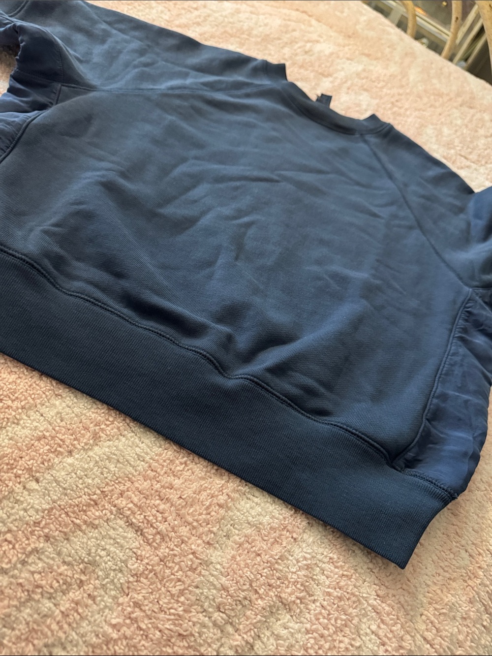 Skims cropped Navy Crewneck Sweatshirt